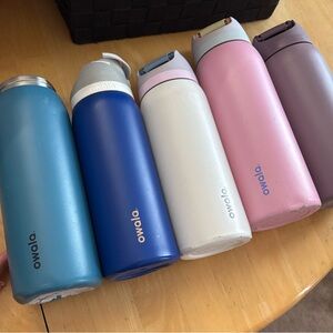 Owala Stainless Water Bottle - Blue, Dark Blue, White, Pink, Lavender Set bundle
